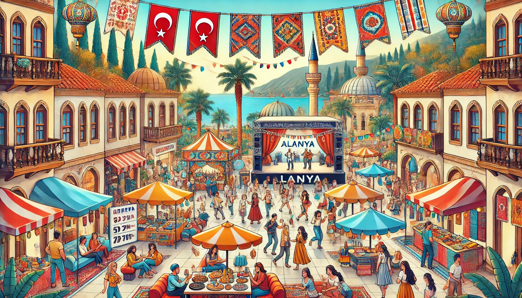 Alanya Alışveriş Festivali’nde indirim fırsatları, konserler ve etkinliklerle dolu renkli bir program."