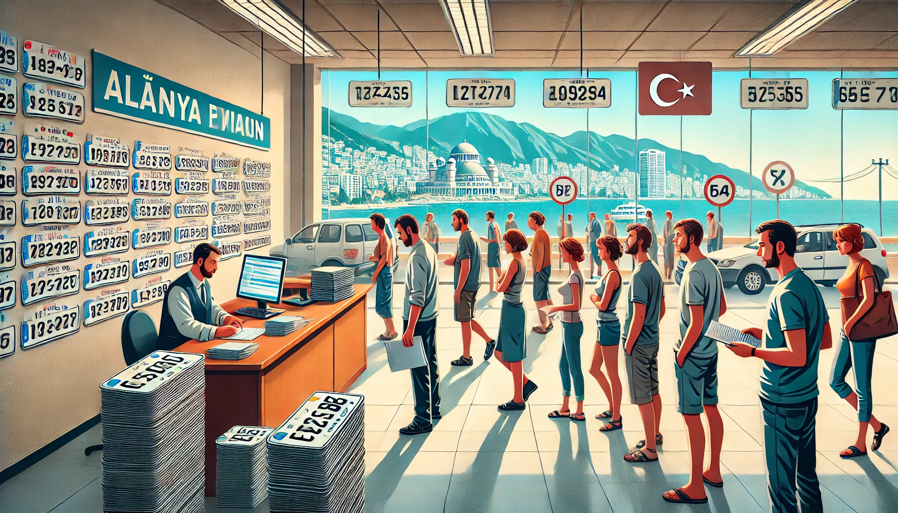 Alanya’da yeni araç plaka tescil oranlarını gösteren bir grafik."