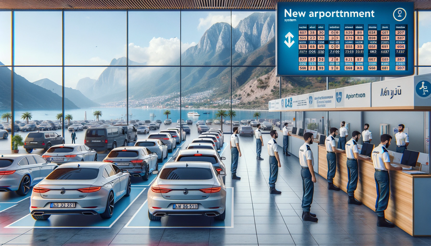 Alanya’da araç muayene randevuları için yeni düzenlemeleri duyuran bir bilgilendirme afişi."