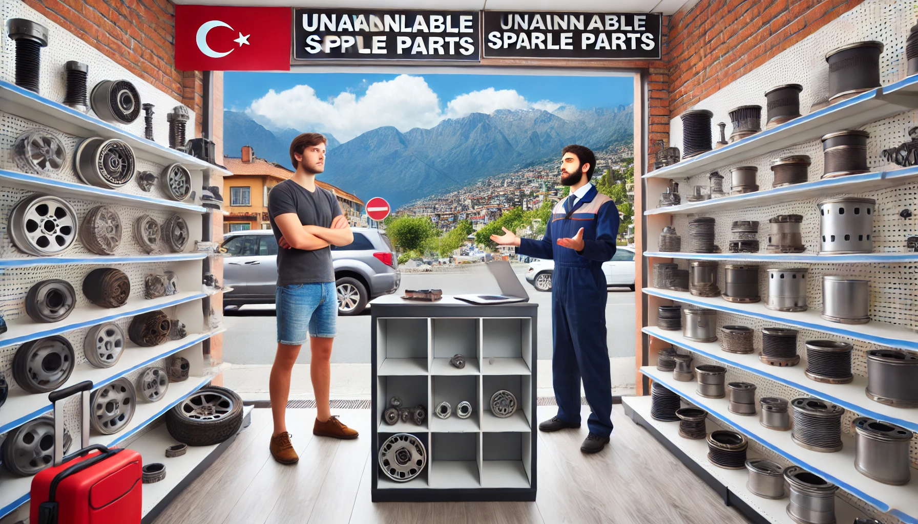 "Alanya’da araç sahiplerinin yedek parça tedarikinde karşılaştığı sorunlar."