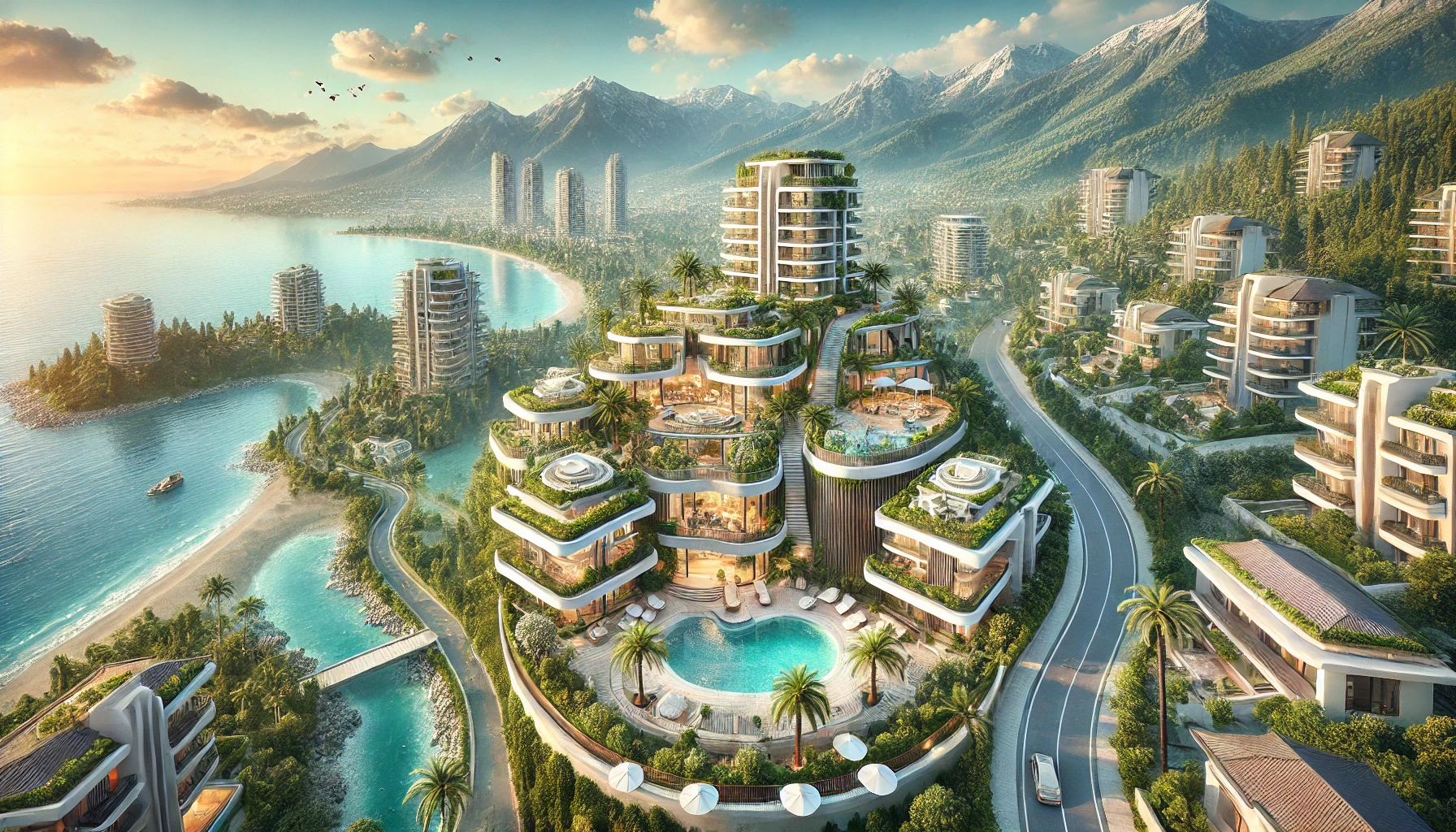 Akdeniz manzaralı lüks emlak projeleri, yabancı yatırımcıların gözdesi Alanya.