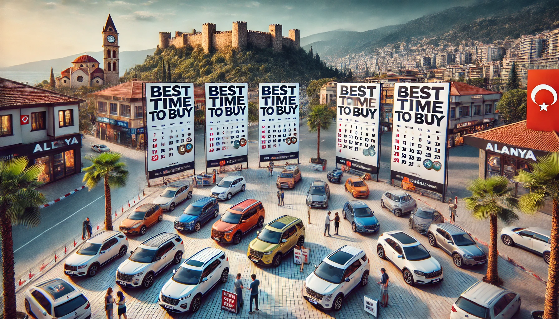 "Alanya’da araç satın almak için en uygun zamanın analizini gösteren bir grafik."