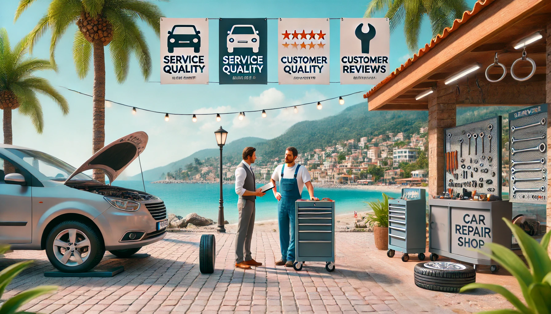 "Alanya’da araç servisi seçerken dikkat edilmesi gereken önemli kriterleri anlatan bir grafik.