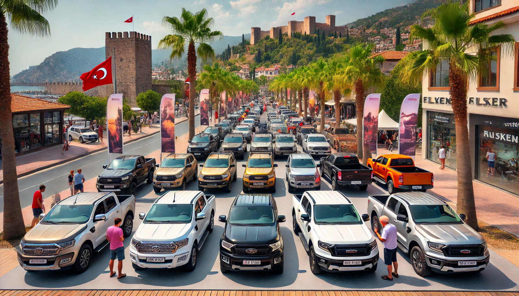 Alanya’da en çok tercih edilen popüler pickup modelleri ve kullanım alanları."