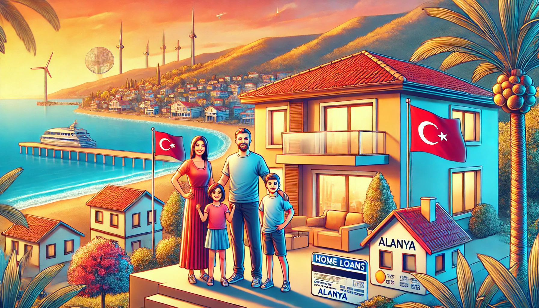 "Türk vatandaşları için Alanya’da modern evler ve konut kredisi fırsatları."