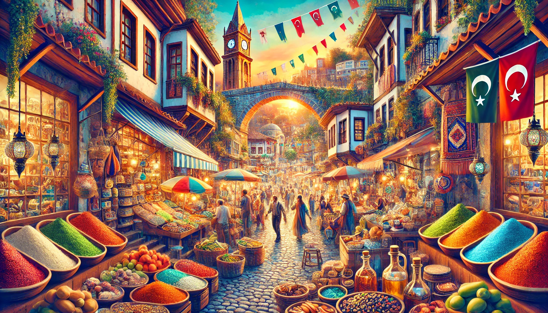 Alanya Çarşısı’nın renkli eğlence atmosferi, yerel ürünler ve kültürel zenginliklerle dolu.