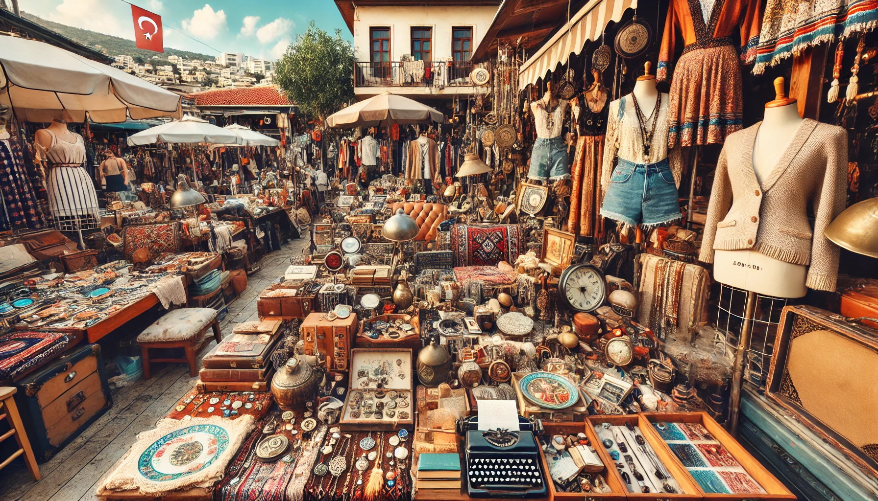 Alanya’nın ikinci el pazarı ve vintage ürünlerle dolu alışveriş noktaları.
