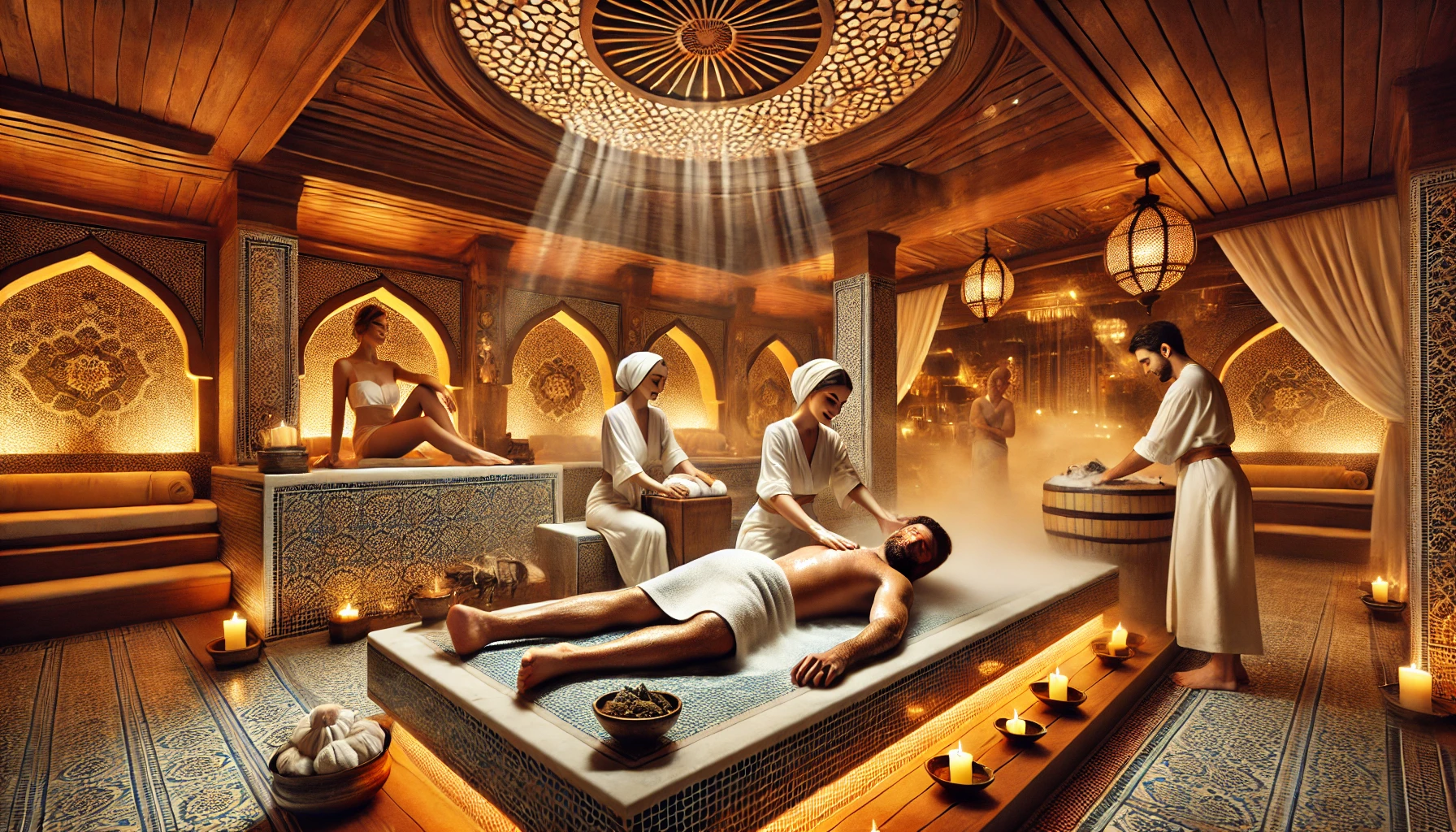 "Alanya’daki geleneksel hamamlarda kese, köpük masajı ve buhar banyosu ile yenilenin."