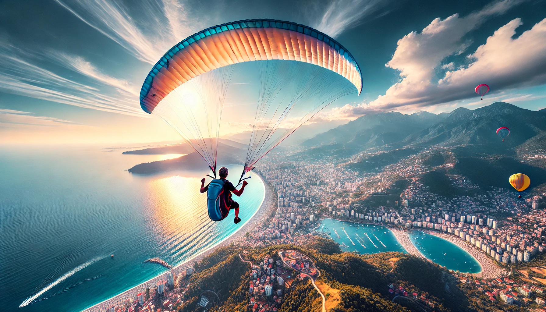 "Alanya’nın eşsiz manzarasında yamaç paraşütü (paragliding) ile unutulmaz bir maceraya atılın."