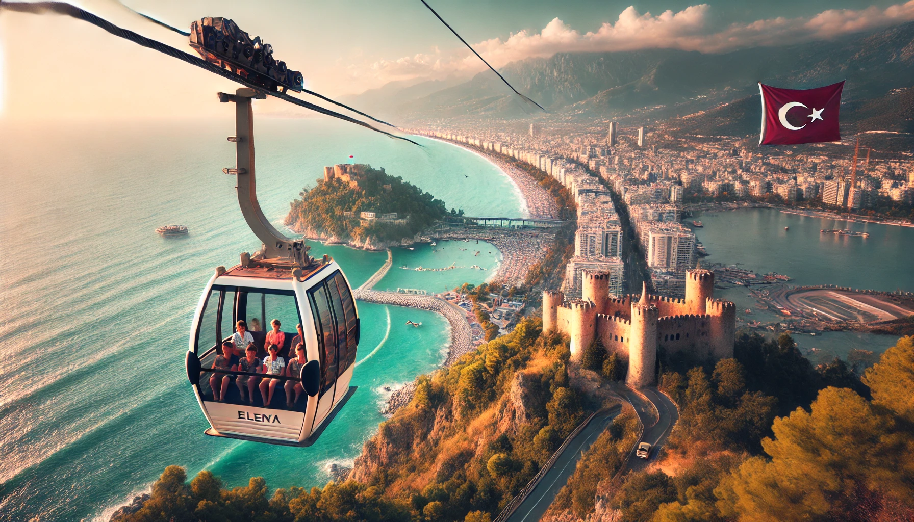 "Alanya teleferik turu ile şehri kuşbakışı keşfedin ve Akdeniz’in eşsiz manzaralarının tadını çıkarın."