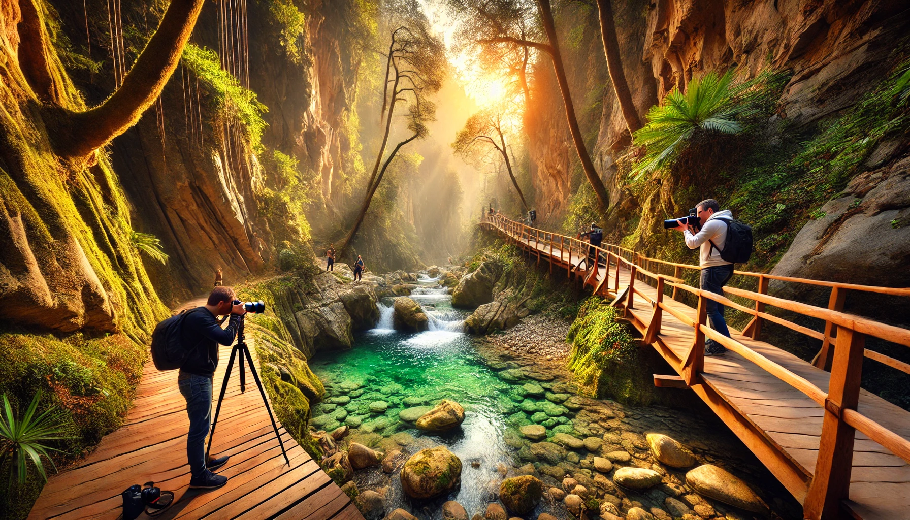 "Sapadere Kanyonu’nda yürüyüş yaparak doğanın huzurunu hissedin ve en güzel manzaraları fotoğraflayın."