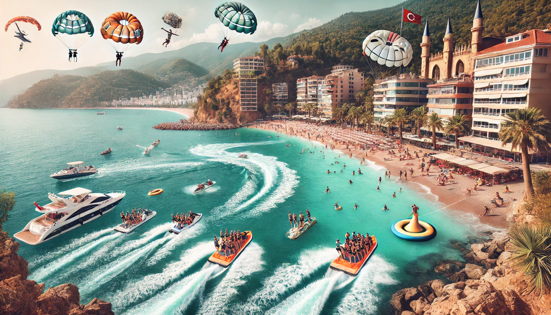 "Alanya’da heyecan dolu su sporları paketleri ile tatilinize adrenalin katın."