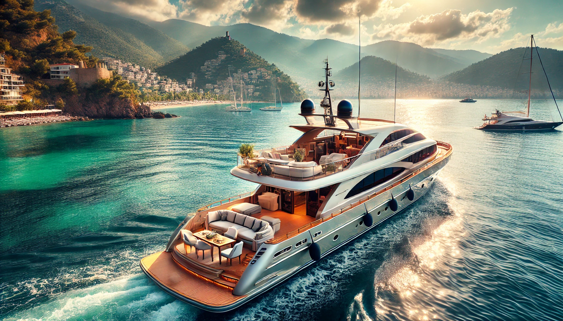 Alanya’da kişiye özel yat turu ile Akdeniz’in sakin sularında lüks ve konfor dolu bir gün geçirin."