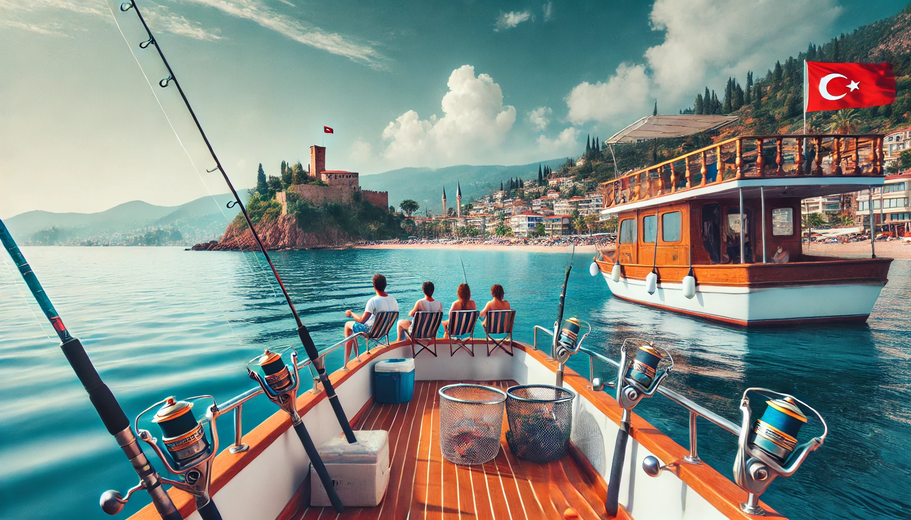 "Alanya’da balık tutma tekne turu ile Akdeniz’in serin sularında keyifli bir gün geçirin."