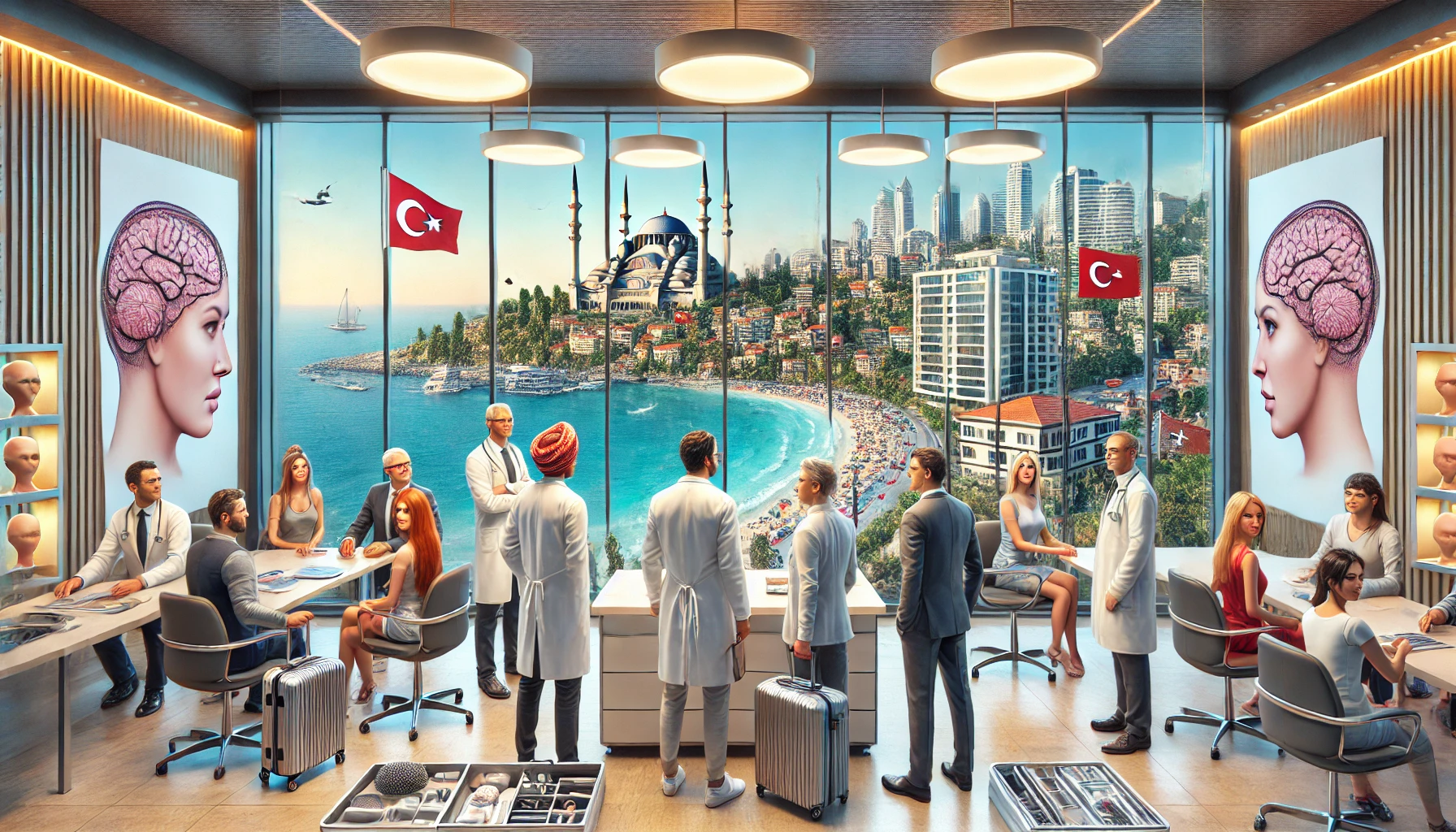 "Alanya'da saç ekimi yaptıran yabancı bir hasta doğal sonuçlara kavuşuyor."