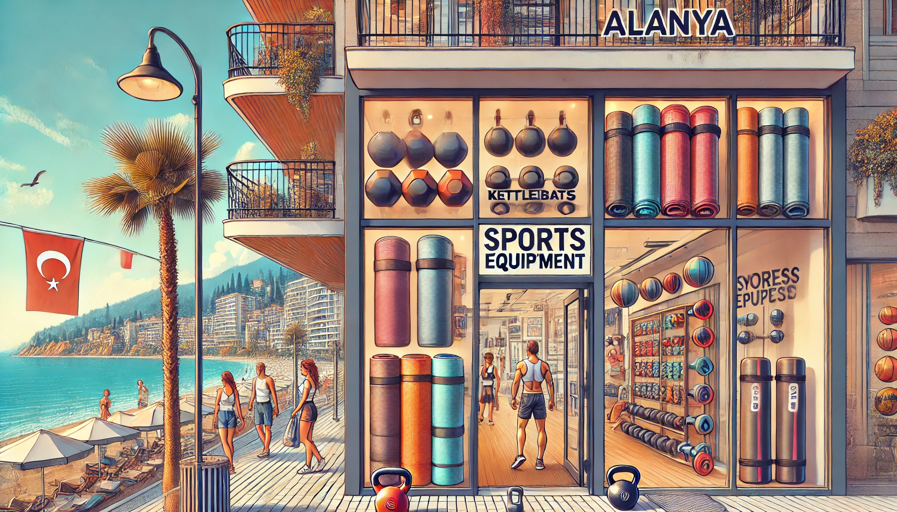 "Alanya’da fitness ve sağlıklı yaşam için önerilen spor ekipmanları koleksiyonu."