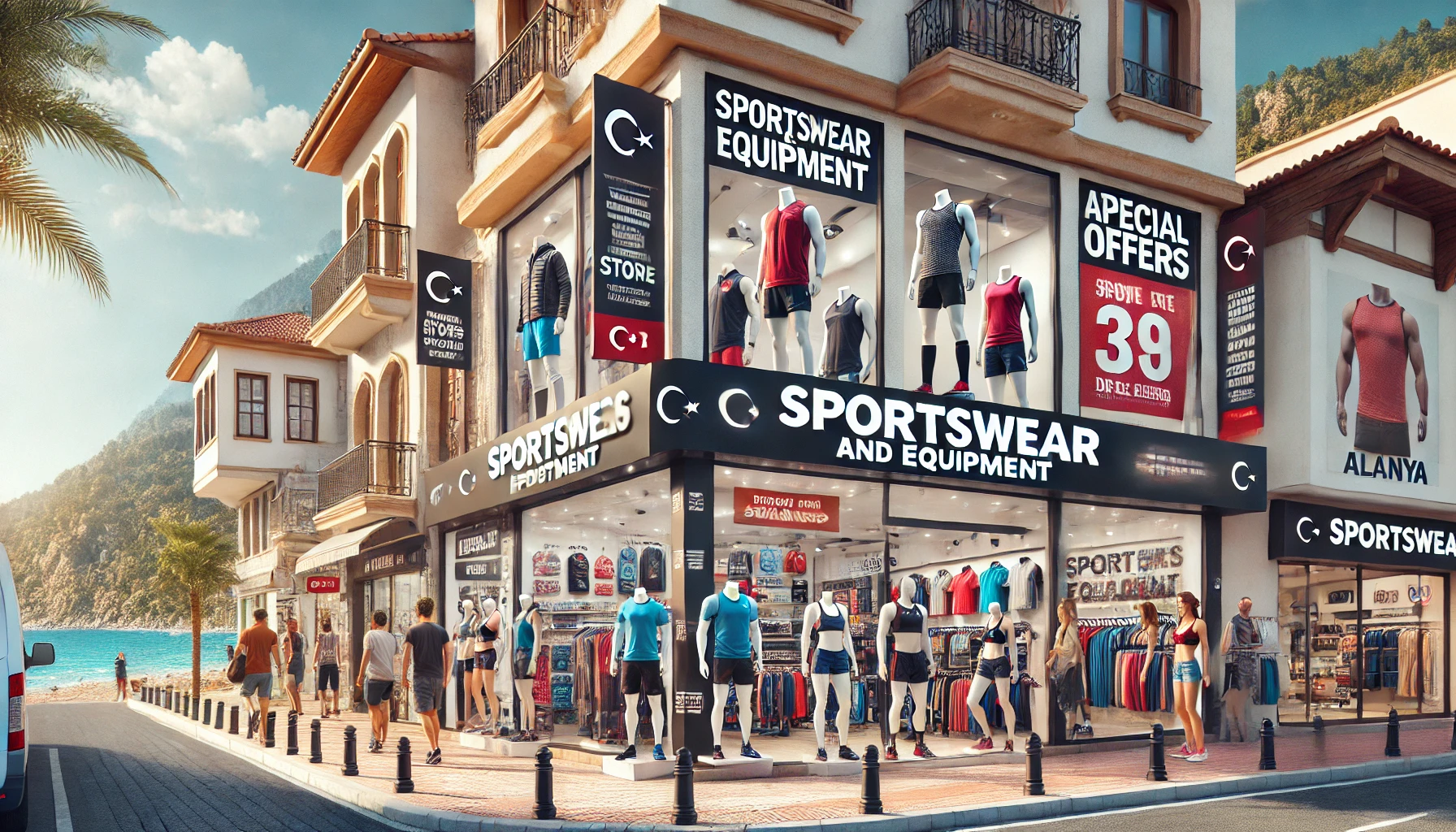 "Spor giyim ve ekipman alışverişi için Alanya’da indirim fırsatları."