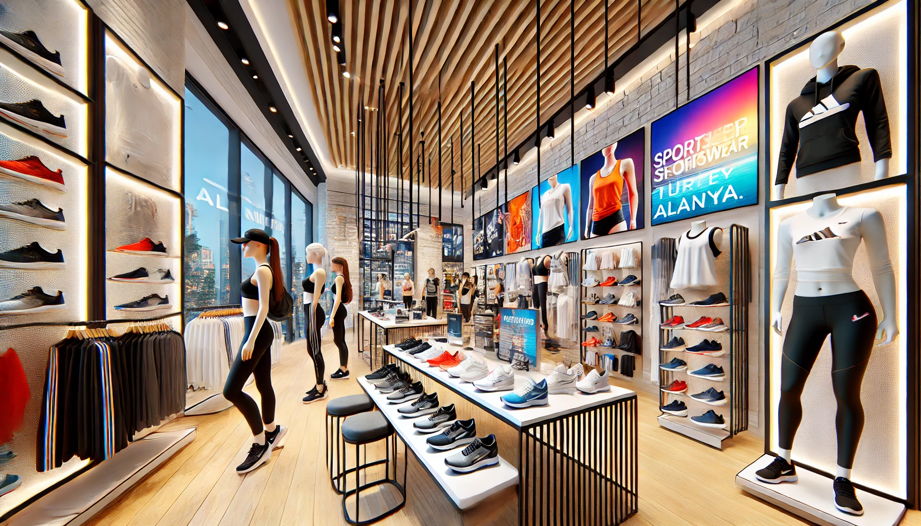 "Alanya’da kaliteli spor giyim ürünleri sunan popüler bir mağaza."