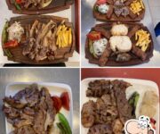 Ziyafet Çorba Pide & Mangal Salonu Konaklı’da taş fırından çıkan kuşbaşılı pide, köz ateşinde pişmiş kebap ve yanında mercimek çorbası sunumu. Alanya