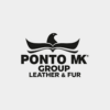 PONTO MK LEATHER & FUR mağazasında lüks deri ve kürk tasarımlarının sergilendiği vitrin görünümü.
