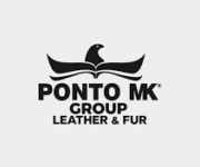 PONTO MK LEATHER & FUR mağazasında lüks deri ve kürk tasarımlarının sergilendiği vitrin görünümü.