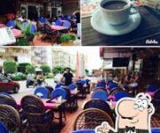 Akşam ışıkları altında Star Life Restaurant Cafe Bar Alanya’nın deniz manzaralı açık hava oturma alanı ve şık dekorasyonu