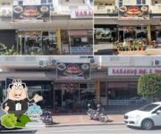 Köfteci İdris Usta Konaklı’da kömür ateşinde pişmiş ızgara köfte tabağı, yanında pilav ve salata eşliğinde servis Alanya