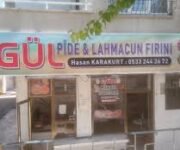 Gül Pide Ve Lahmacun Salonu Alanya giriş tabelası ve geleneksel taş fırın görüntüsü