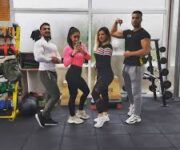 “Hyper Fitness spor salonunda ağırlık ve kardiyo antrenmanı yapan sporcular”
