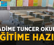 Fadime Tuncer İlkokulu binası, okul bahçesi ve öğrencilerin giriş yaptığı alanların görünümü.