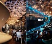 Best Restoran Cafe Bar’da deniz manzarası eşliğinde yemek ve içecek keyfi yapan misafirler.