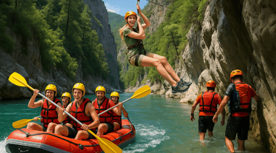 Alanya Rafting Ziplin ve Kanyon Geçişi Turu
