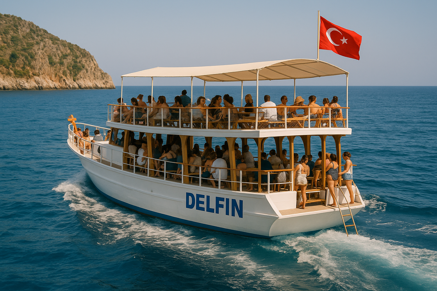 Alanya’da eğlence ve huzuru bir arada sunan Delfin Tekne Turu ile denizin keyfini çıkarın! Yüzme molaları ve köpük partisi Best of Alanya’da sizi bekliyor.