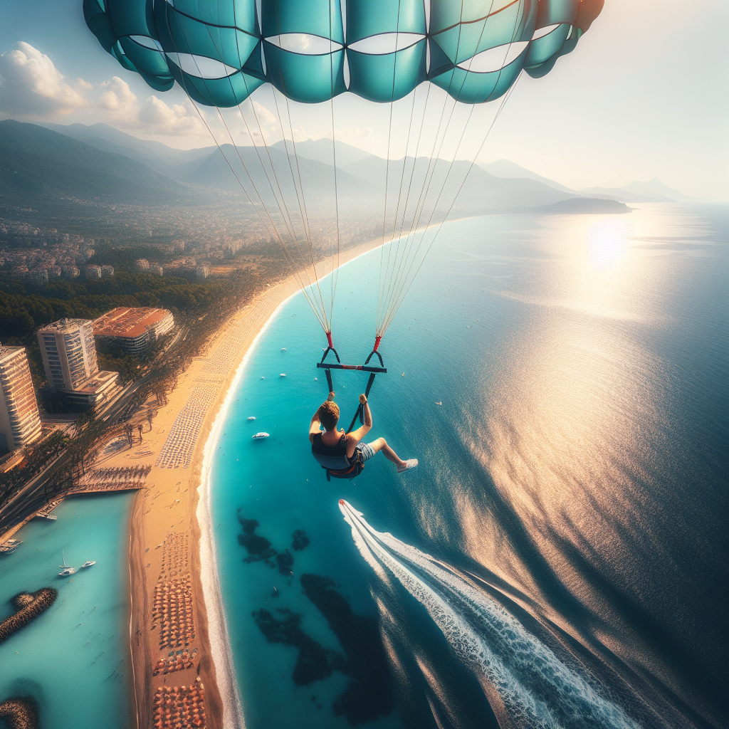 Deniz paraşütü macerası Alanya