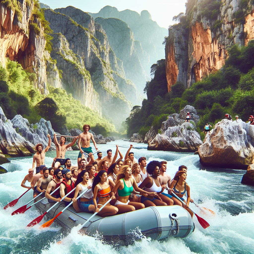 Alanya Rafting aktivitesi, nehirde kayıkla macera dolu anlar