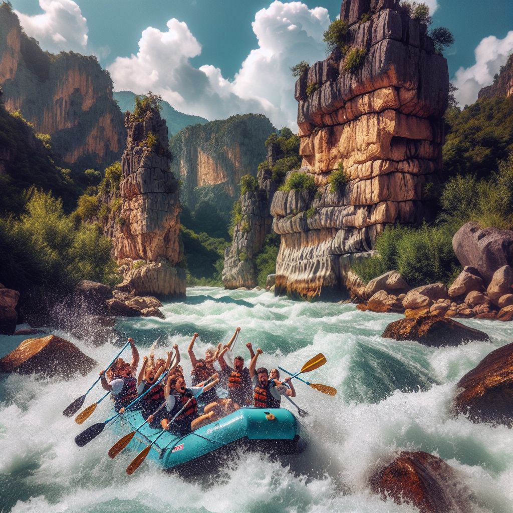 Rafting turunda eğlenceli anlar