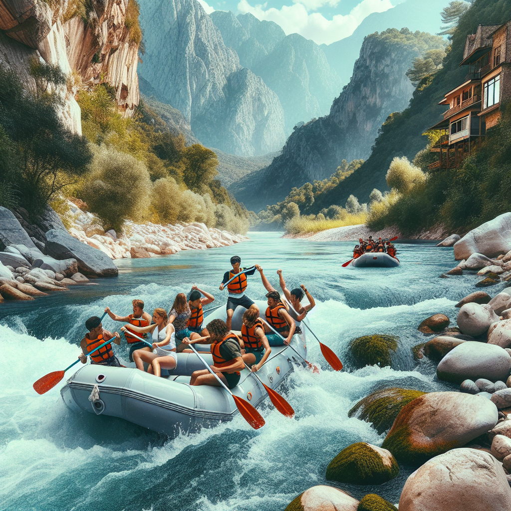 Alanya Rafting ve Jeep Safari, rafting yapan grup