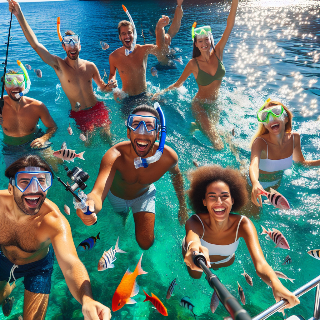 Alanya Snorkel, deniz altında dalış yapan bir grup insan