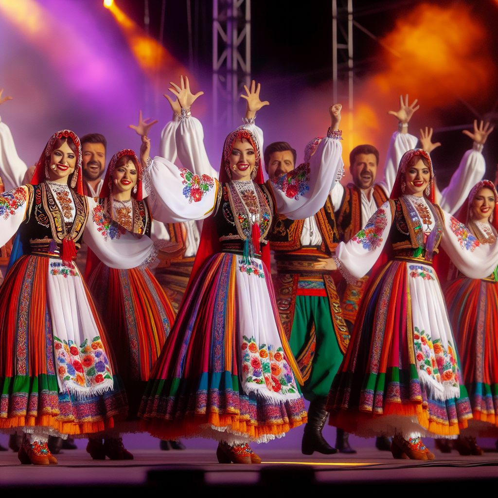 Haber-1 Alanya Anadolu Ateşi turu sırasında folklorik dans gösterisi