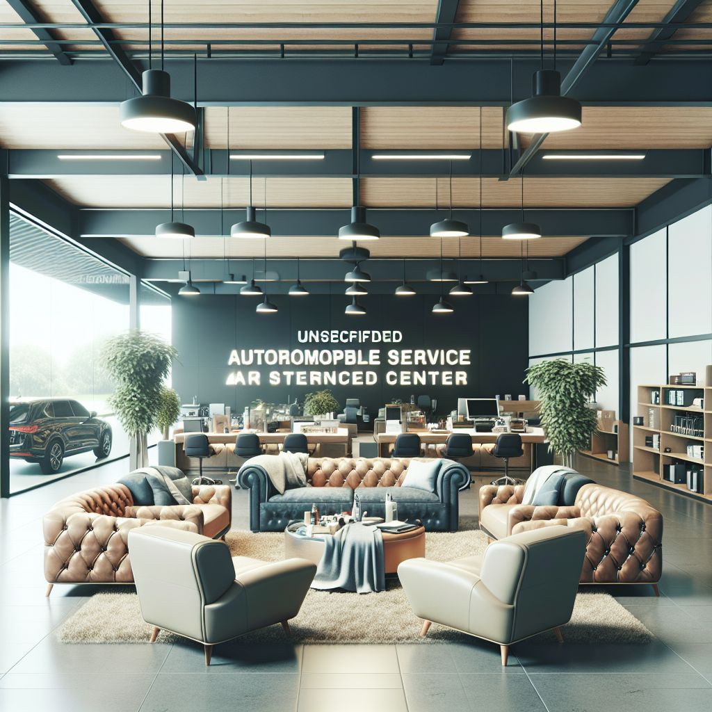 Comfortable reception area at Korkmaz Oto Servis in Alanya