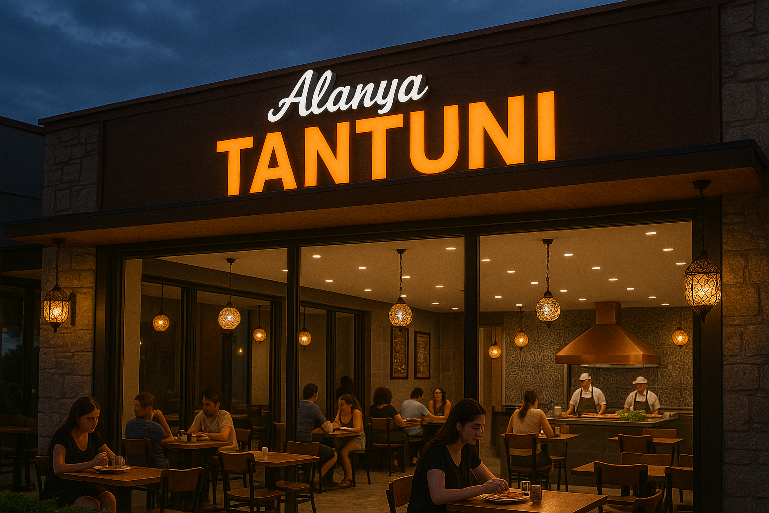 Alanya’da popüler bir tantuni restoranında servis edilen et tantuni tabağı, yanında ayran ve limon ile.