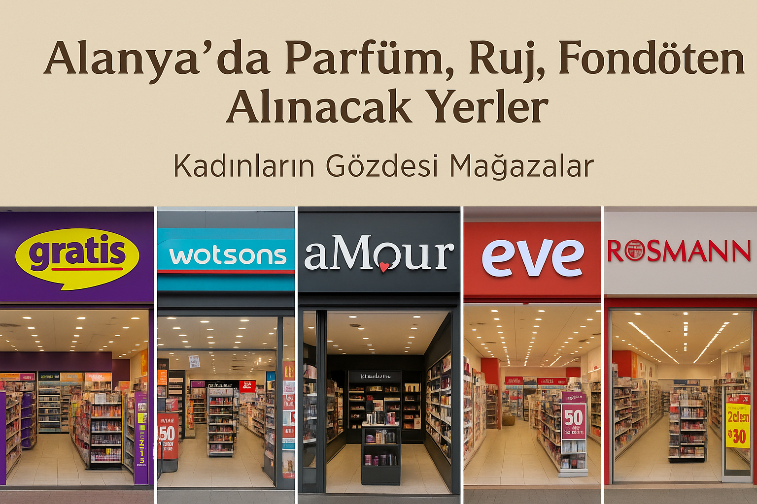 Alanya’da uygun fiyatlı ve kaliteli kozmetik ürünleri sunan popüler mağazalar