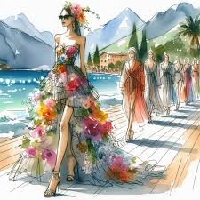 Uluslararası sanat sergisinde renkli tabloların bulunduğu duvarlar arasında gezen izleyiciler ve eserlerin detaylarını inceleyen sanat meraklıları.