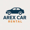 Arex Car Rental ofisinde park etmiş kiralık araçlar, ön planda sedan ve SUV modelleri
