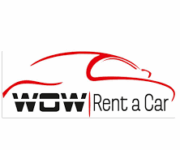 WOW Rent A Car ofisinde park edilmiş çeşitli kiralık araçlar, ön planda sedan ve SUV modelleri