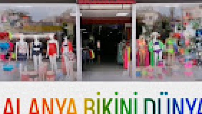 Bikini Dünyası 3 mağazasında sergilenen renkli bikini, mayo ve plaj giyim koleksiyonu; Alanya’da yaz modasının en göz alıcı örnekleriyle dolu.