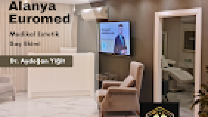 Alanya Euromed Estetik’te estetik ve güzellik uygulamaları yapılan modern klinik alanı.