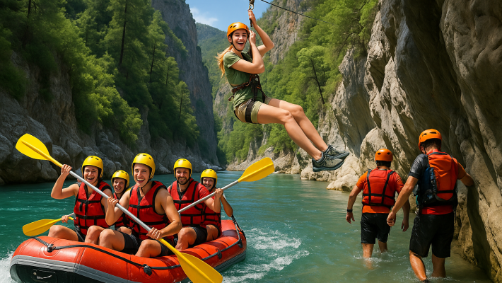 Alanya Rafting Ziplin ve Kanyon Geçişi Turu