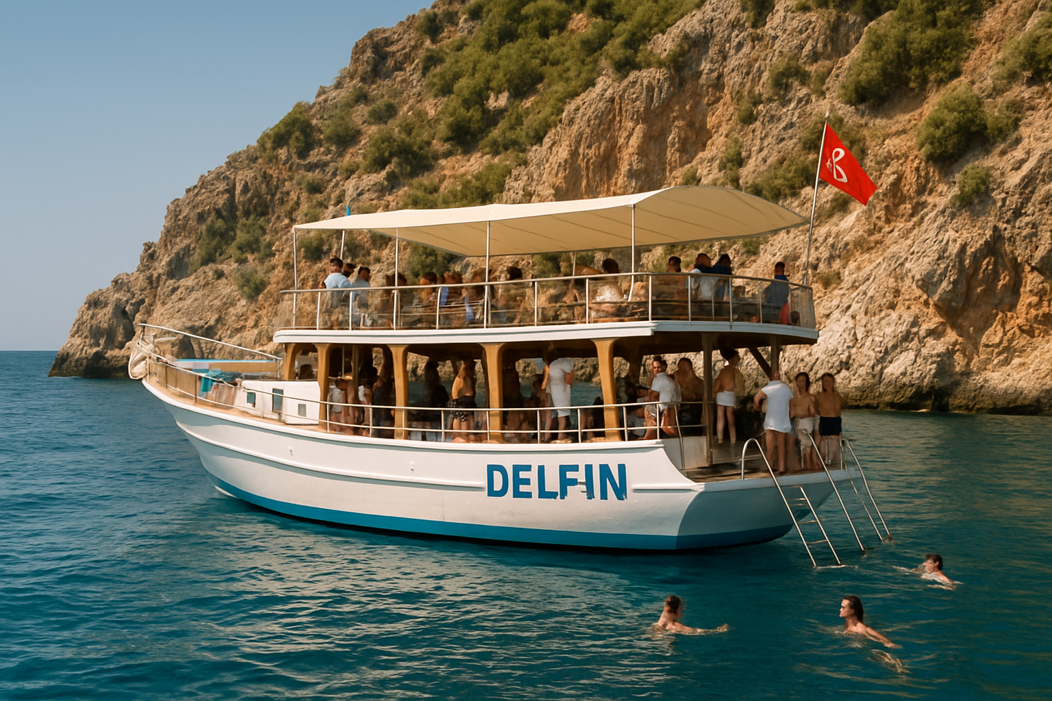 Alanya’da deniz keyfi Delfin Tekne Turu ile zirveye çıkıyor! Eğlence, yüzme molası ve köpük partisi Best of Alanya’da sizi bekliyor.