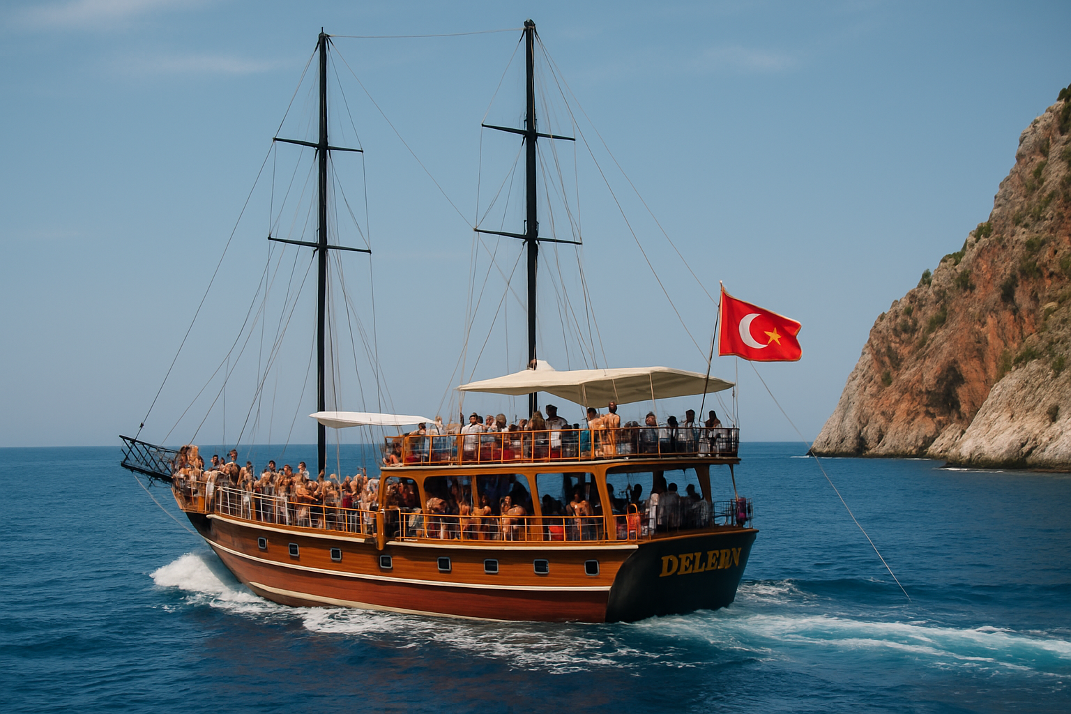 Alanya’da unutulmaz bir Alanya tekne turu deneyimi için Delfin Tekne Turu sizi bekliyor! Eğlence, deniz ve güneş keyfi Best of Alanya’da sizi bekliyor.